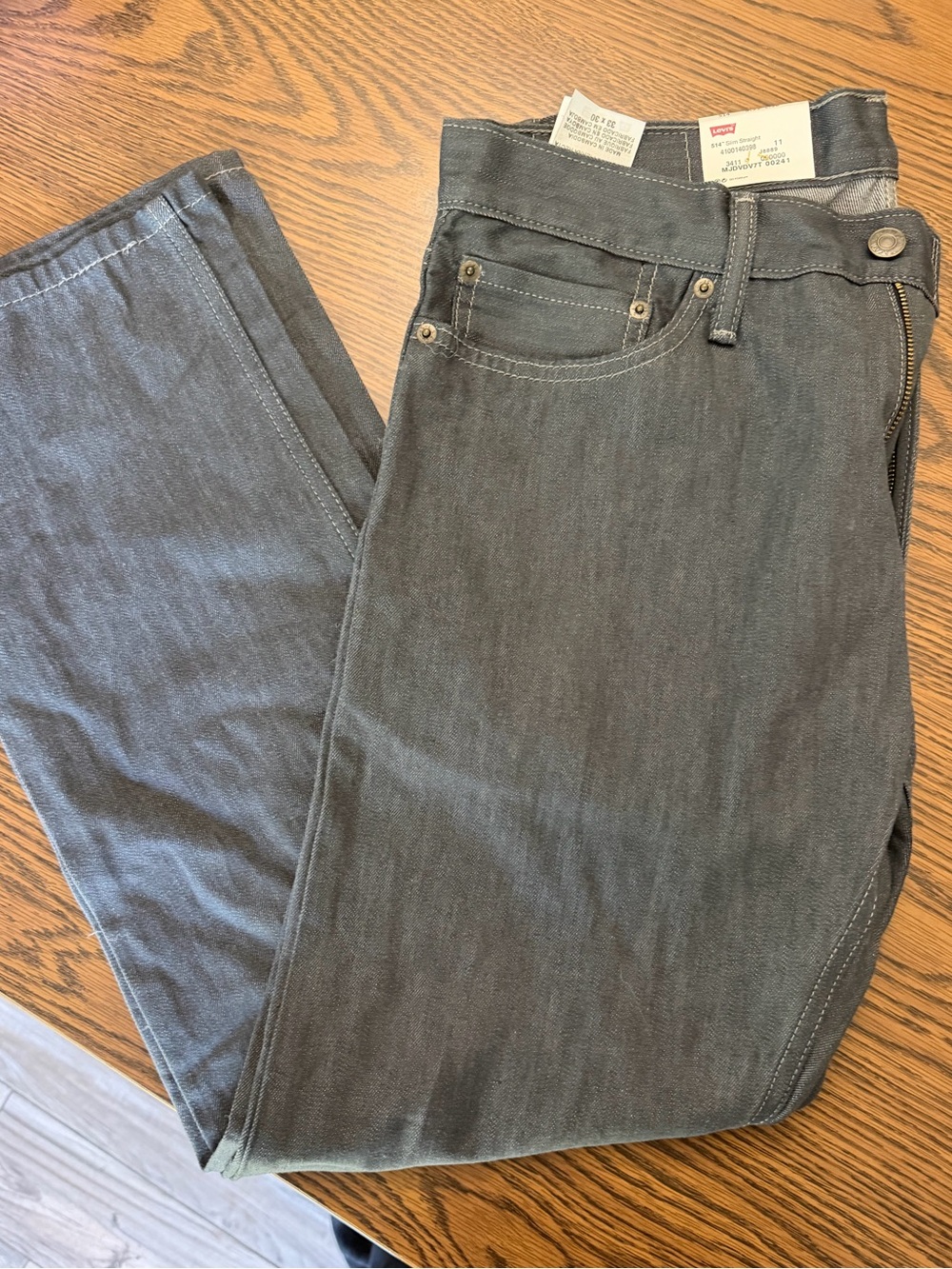 Levi's Men's Charcoal Straight Jeans - Picture 2 of 6